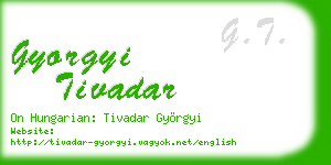 gyorgyi tivadar business card