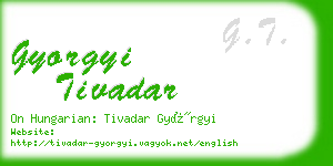 gyorgyi tivadar business card